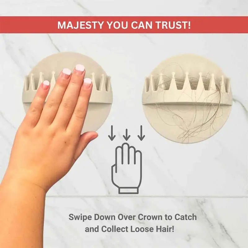 Wall Mounted Suction Shower Hair Collector in Black