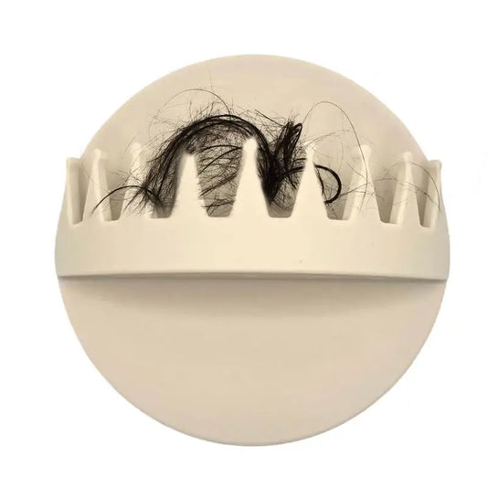 Wall Mounted Suction Shower Hair Collector in Beige